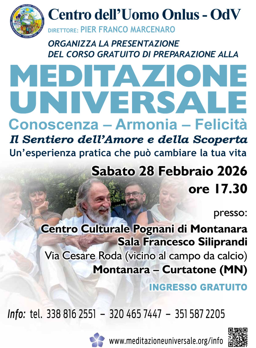 Presentazione Corso Meditazione Universale - Mantova