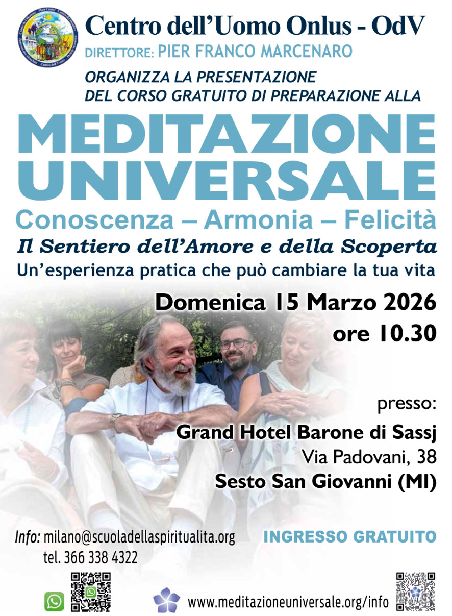 Presentazione Corso Meditazione Universale - Milano
